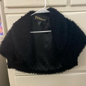 Furrocious brand, XL cami, black and fuzzy